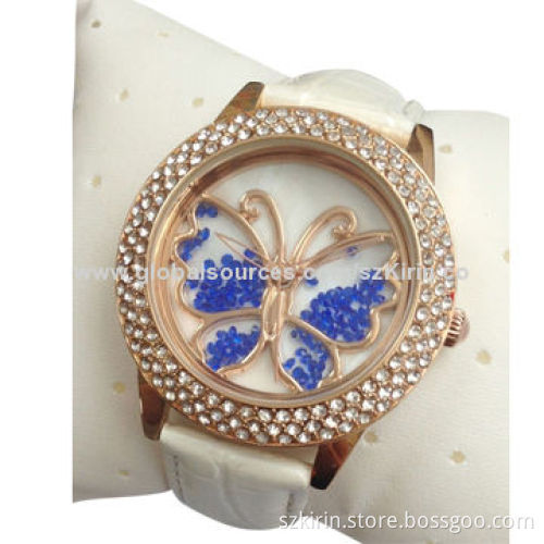 Latest fantastic fashion watch with crystal diamond for option and brass case